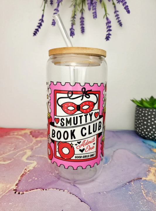 Smutty Book Club Bookish Iced Coffee Glass